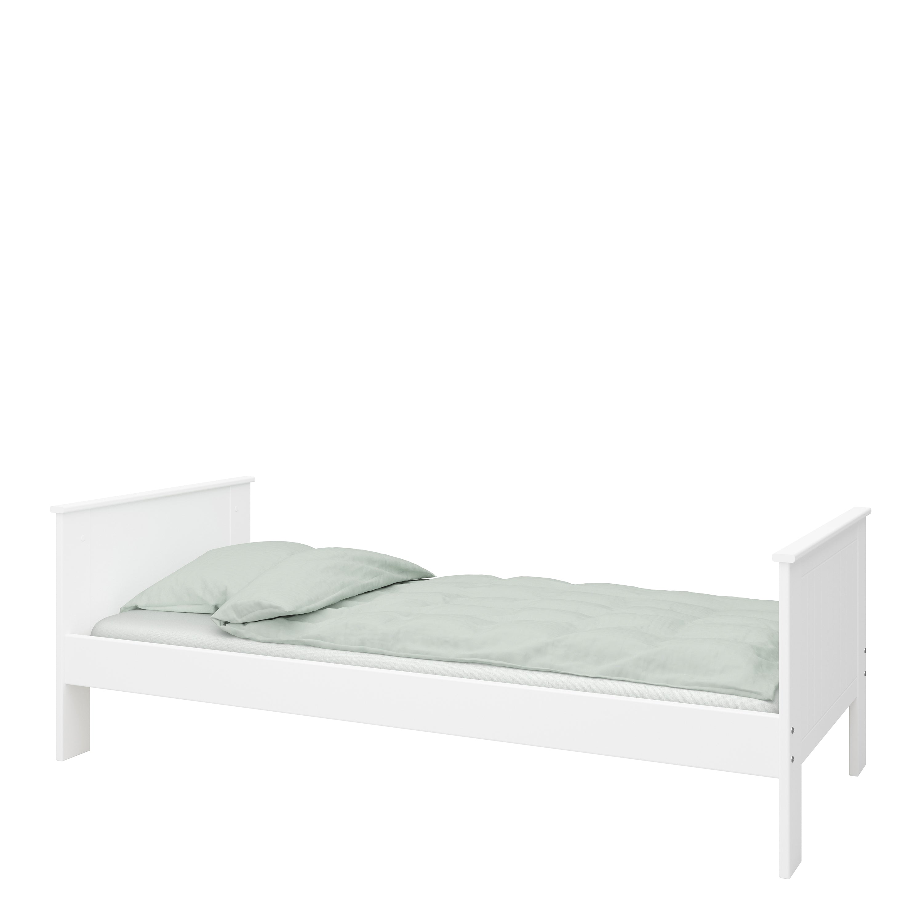 Alba Wooden Single Bed Frame White