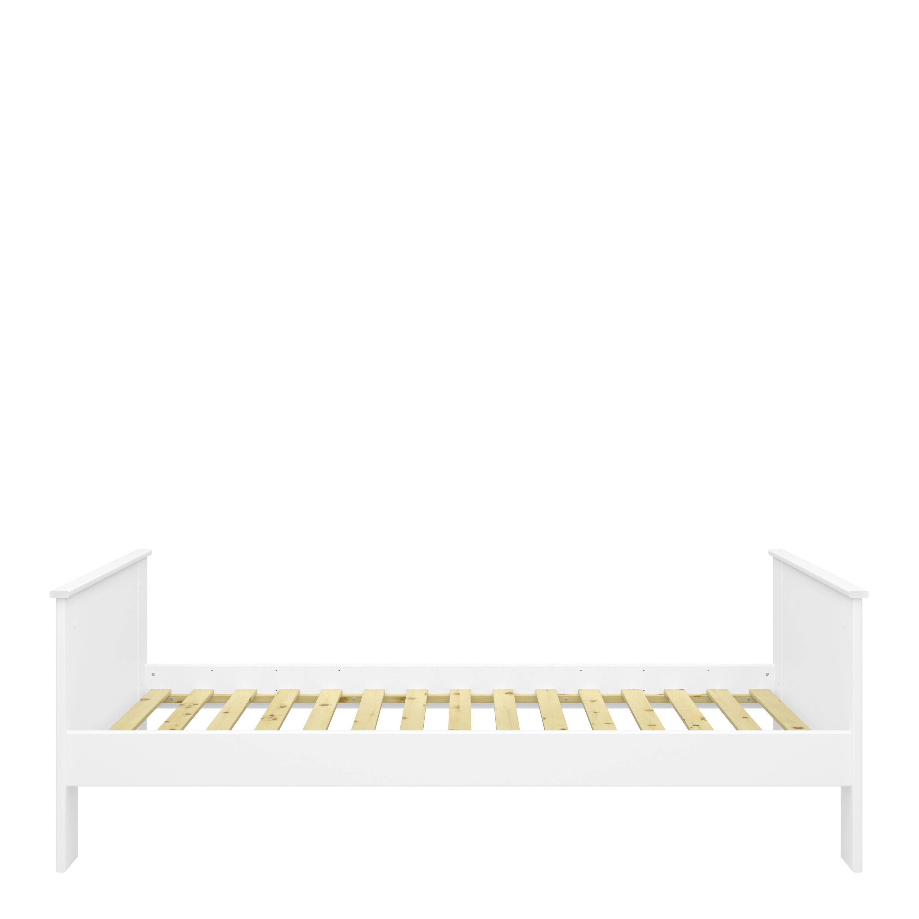 Alba Wooden Single Bed Frame White