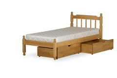 Colonial Spindle Waxed Solid Pine Wooden Bed Frame