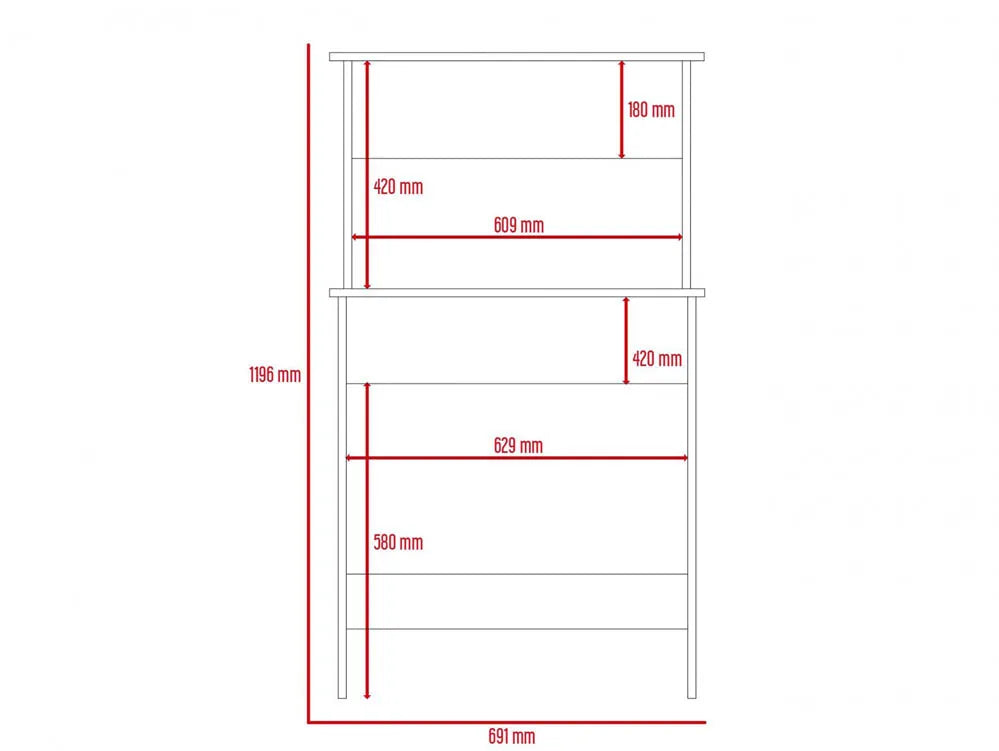 Workstation With Keyboard Shelf