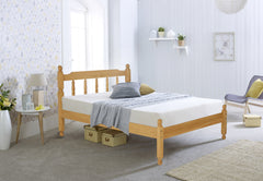 Colonial Spindle Waxed Solid Pine Wooden Bed Frame