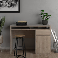 Function Plus Desk 1 Door 1 Drawer in Jackson Hickory Oak