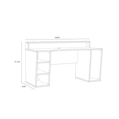 Tezaur Gaming Desk with LED in Black/White