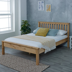 Chester Traditional Design Waxed Solid Pine Wooden Bed