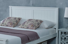 Madrid Solid White Wooden Bed Frame