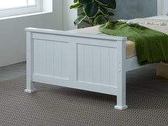 Madrid Solid White Wooden Bed Frame