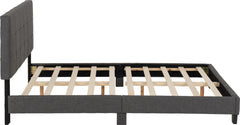 Arran 4'6" Double Bed  Frame Grey Fabric Bedstead