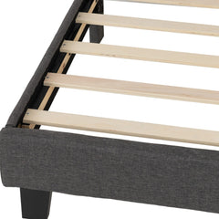 Arran 4'6" Double Bed  Frame Grey Fabric Bedstead