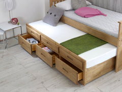 Captains Underbed Storage Pine Wooden Guest Bed Frame - 3ft Single