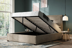 Retainer Fabric Ottoman Storage Bed Frame End Lift