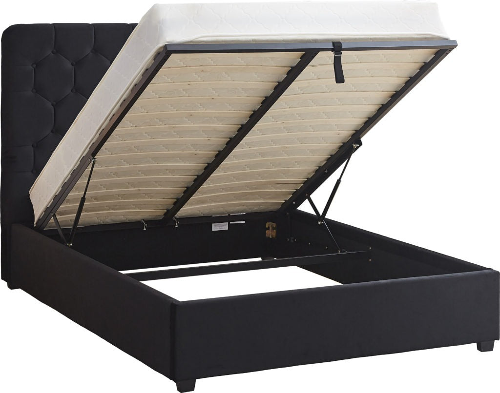 Madison Bed Frame With Ottoman Gas Lift Storage Option Low Foot End