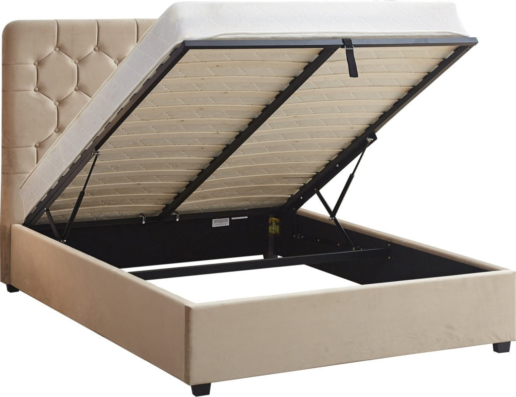 Madison Bed Frame With Ottoman Gas Lift Storage Option Low Foot End