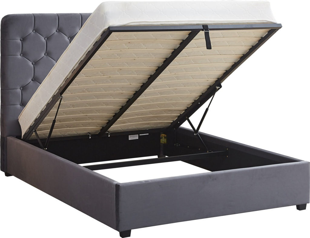 Madison Bed Frame With Ottoman Gas Lift Storage Option Low Foot End