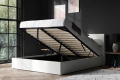 Prado Leather Ottoman Storage Bed Frame End-Lift