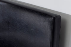 Prado Leather Ottoman Storage Bed Frame End-Lift Black / Brown Super King Size