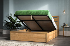 Woodlife Contemporary Solid Oak Wood Ottoman Bed Frame