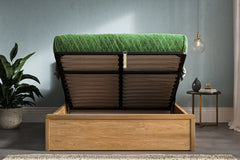 Woodlife Contemporary Solid Oak Wood Ottoman Bed Frame