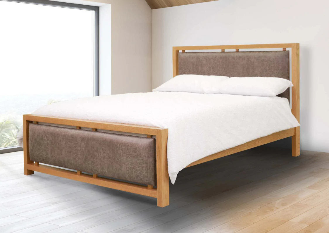 Modena Pine Headboard and High Foot End Wooden Bed Frame