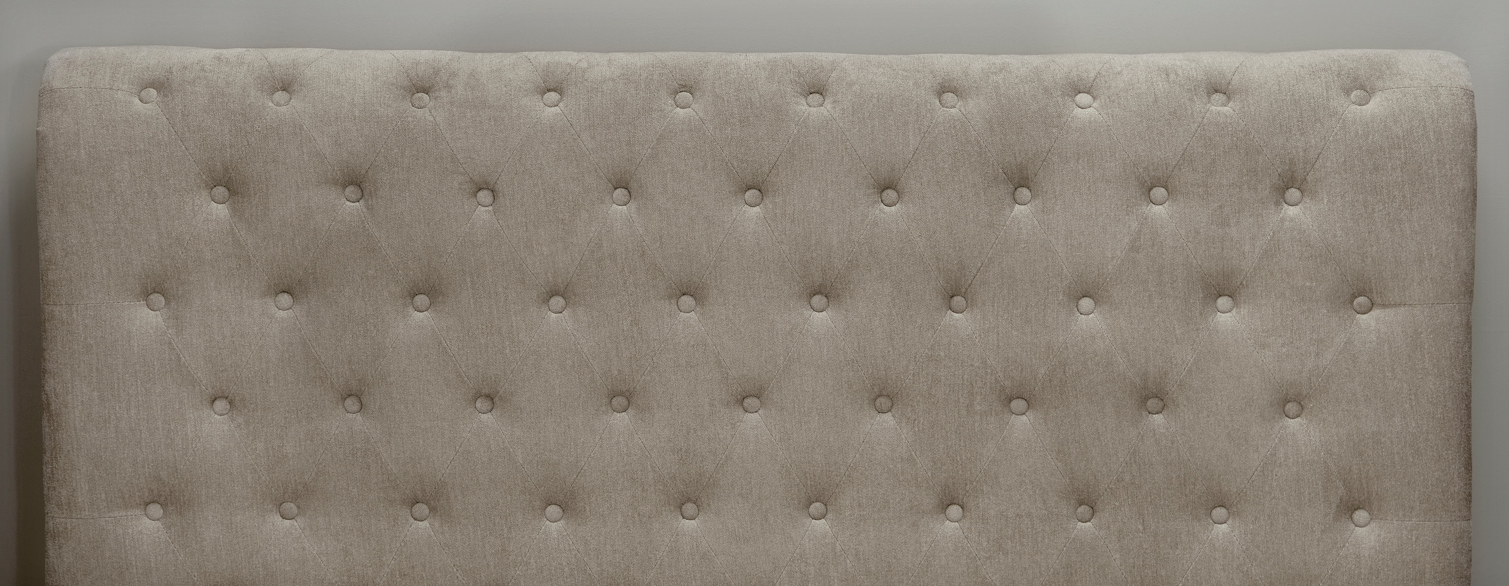 Brogan Fabric Ottoman Storage Bed Frame Side Lift Stone Chenille