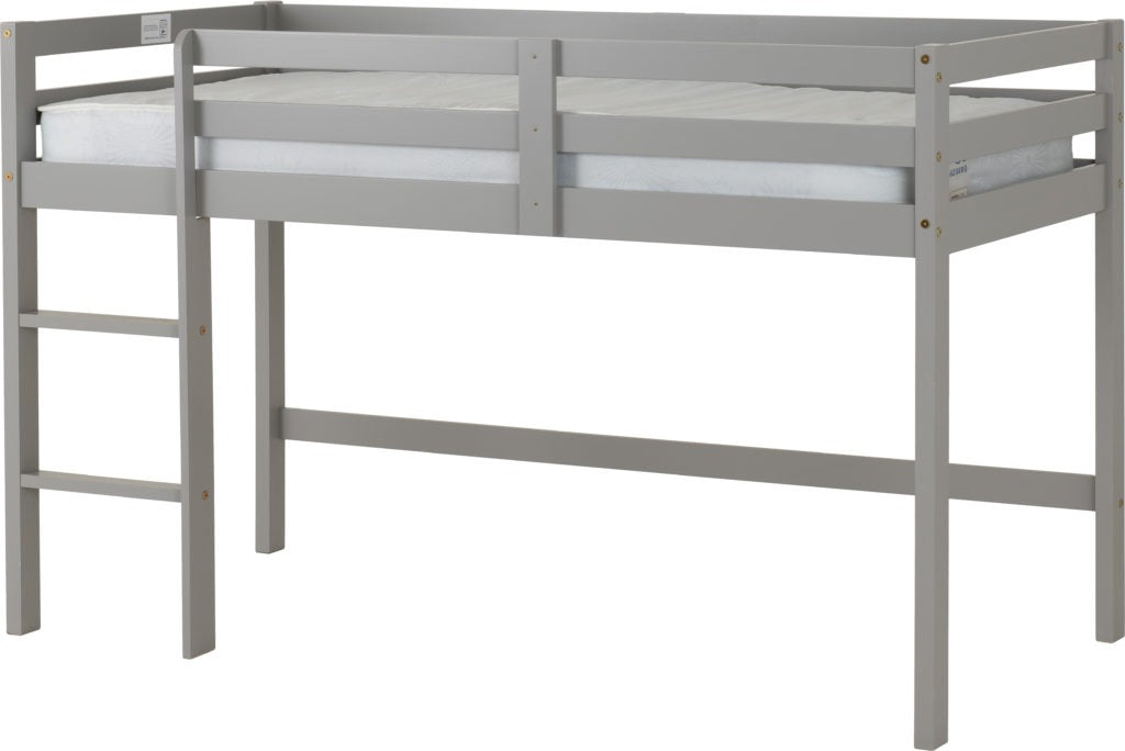 Kids Mid Sleeper Bed Grey