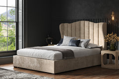 Shergill Fabric Ottoman Storage Bed Frame End-Lift Chenille & Linen