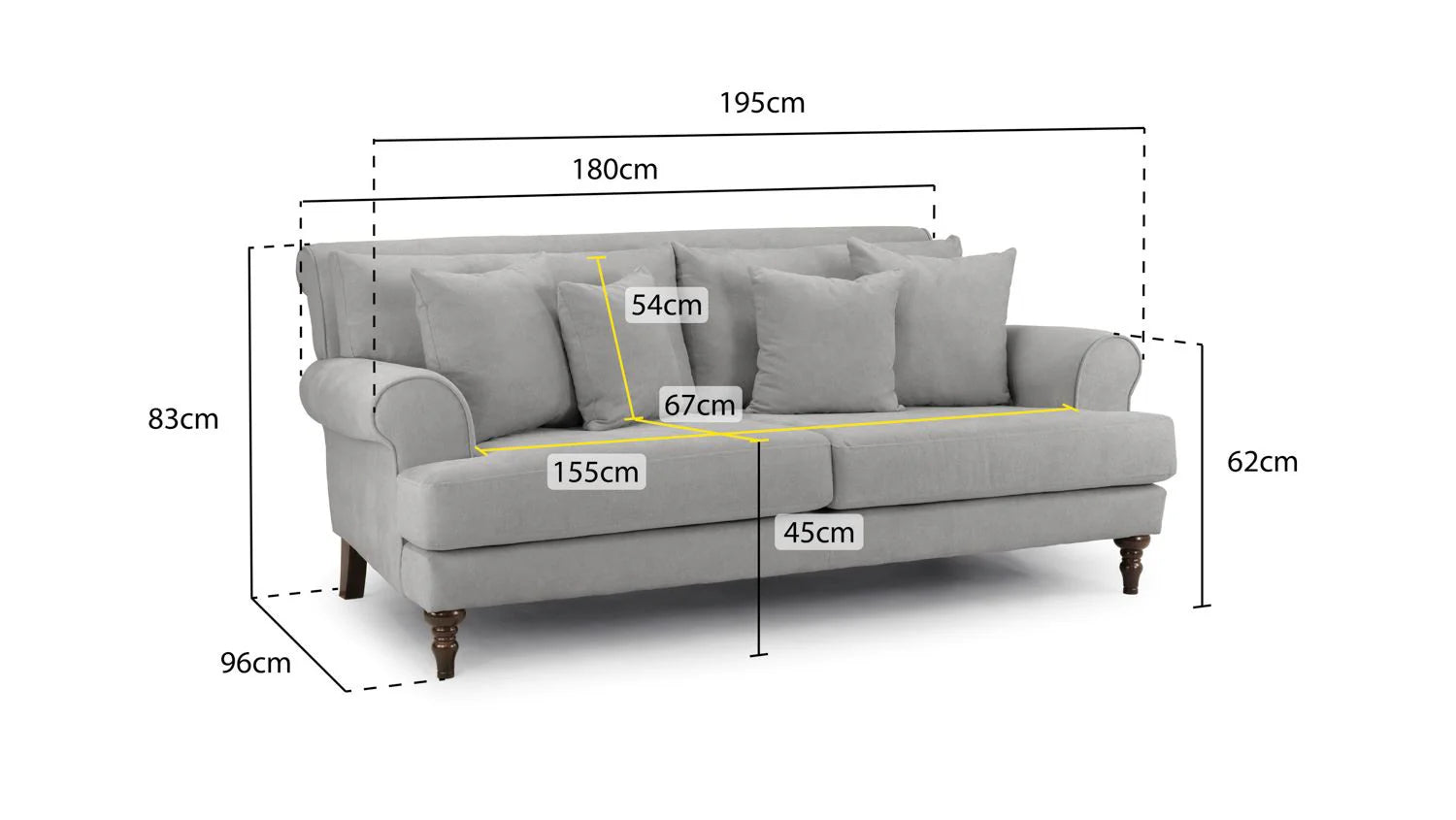 Summer Sofa 2-Seater 3-Seater 4-Seater Beige & Grey