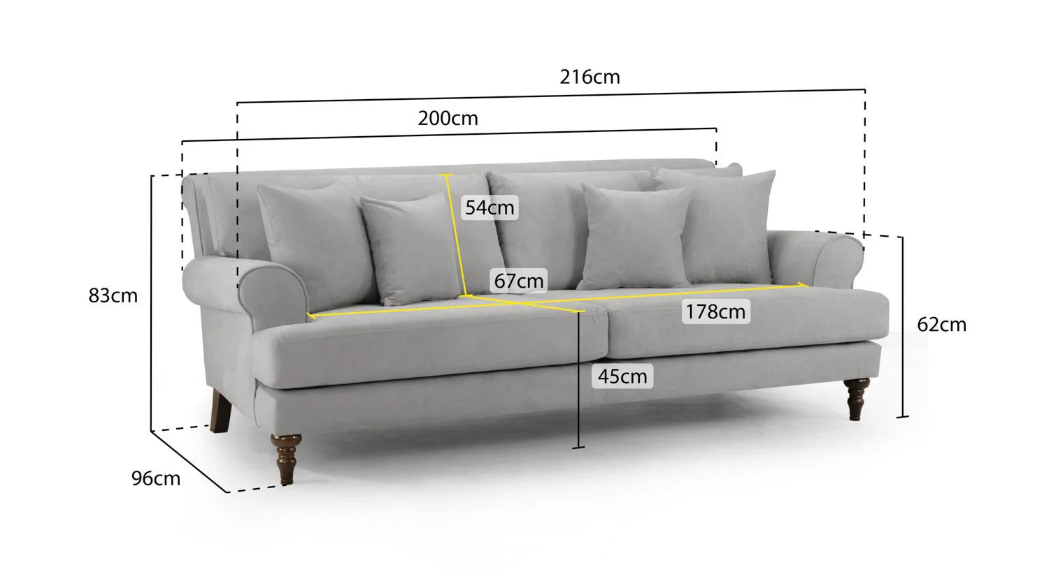 Summer Sofa 2-Seater 3-Seater 4-Seater Beige & Grey