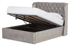 Belgravia Wing Bed Frame With Ottoman Gas Lift Storage Option Low End