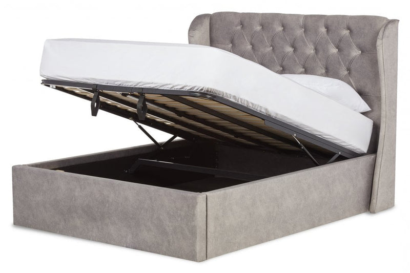 Belgravia Wing Bed Frame With Ottoman Gas Lift Storage Option Low End