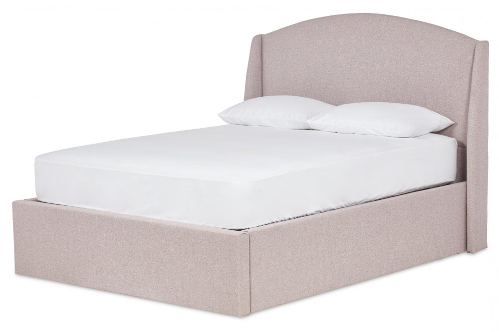 Capri Wing Bed Frame With Ottoman Gas Lift Storage Option Low End