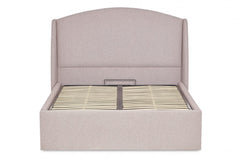 Capri Wing Bed Frame With Ottoman Gas Lift Storage Option Low End