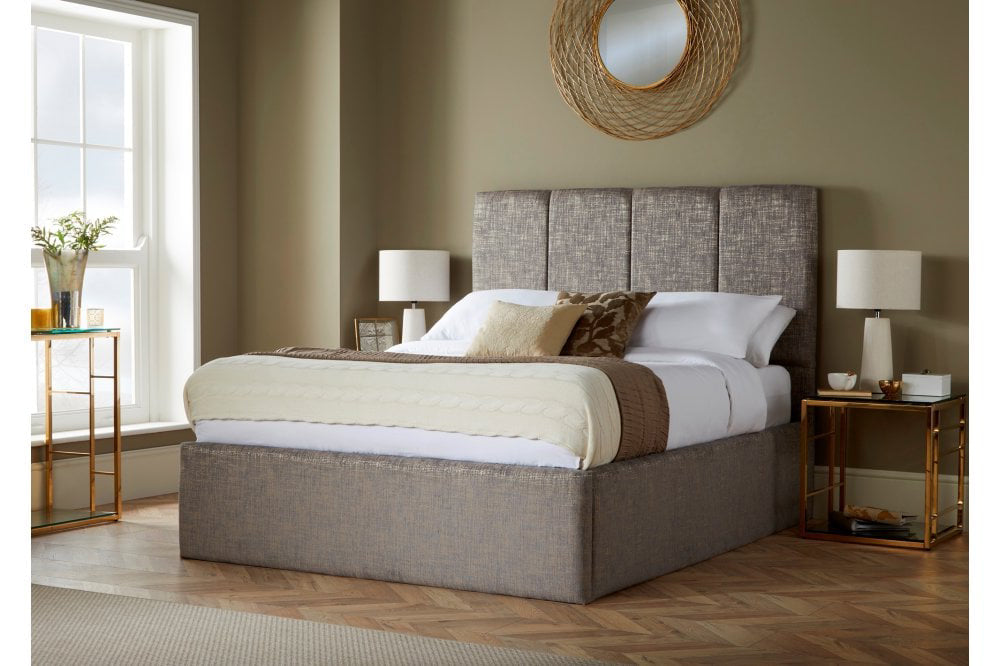 Munich Bed Frame With Ottoman Gas Lift Storage Option Low End