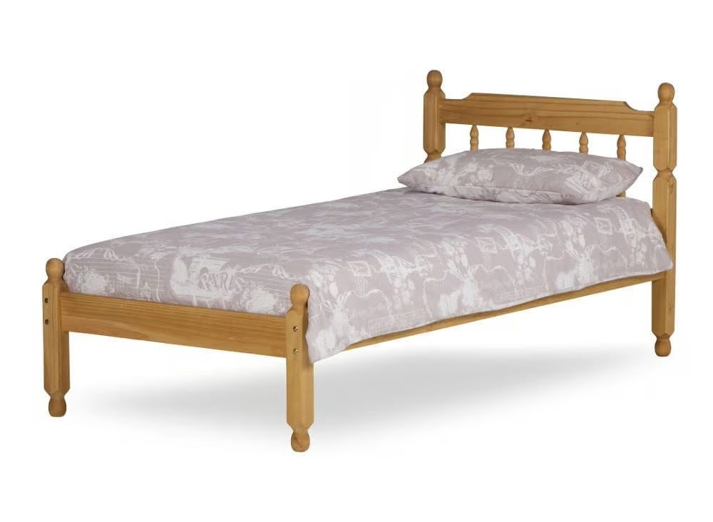 Colonial Spindle Waxed Solid Pine Wooden Bed Frame