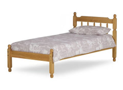 Colonial Spindle Waxed Solid Pine Wooden Bed Frame