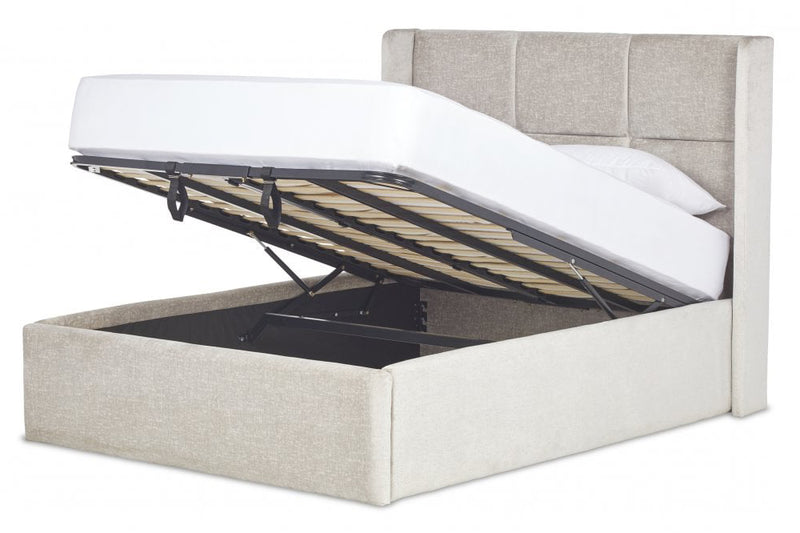 Chelsea Wing Bed Frame With Ottoman Gas Lift Storage Option Low End