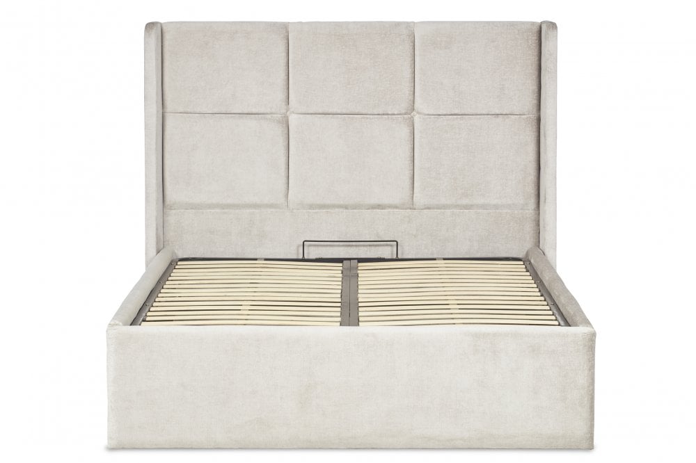 Chelsea Wing Bed Frame With Ottoman Gas Lift Storage Option Low End