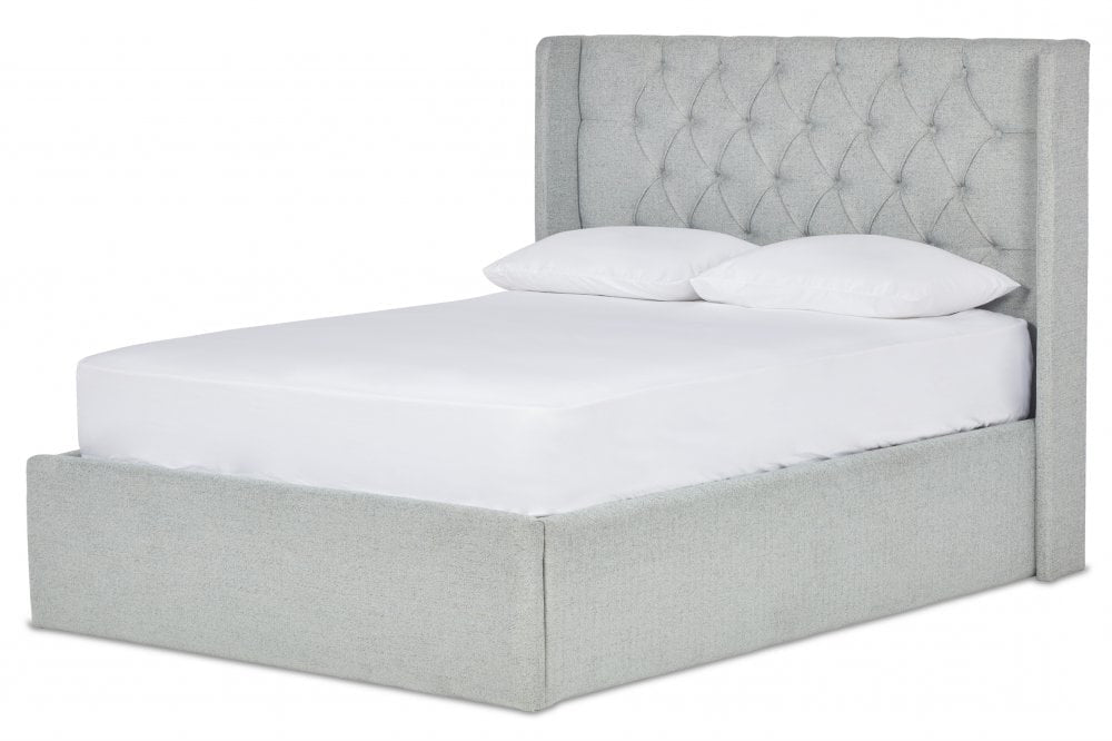 Diamond Wing Bed Frame With Ottoman Gas Lift Storage Option Low End