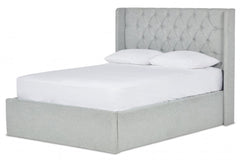 Diamond Wing Bed Frame With Ottoman Gas Lift Storage Option Low End
