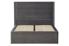 Iconic Wing Bed Frame With Ottoman Gas Lift Storage Option Low End