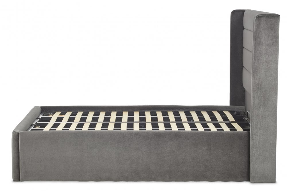 Iconic Wing Bed Frame With Ottoman Gas Lift Storage Option Low End