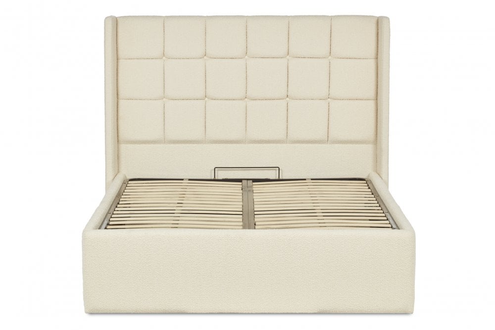 Joyous Wing Bed Frame With Ottoman Gas Lift Storage Option Low End