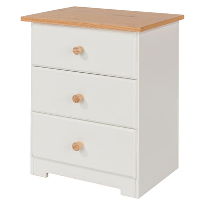 3 Drawer Soft White Table