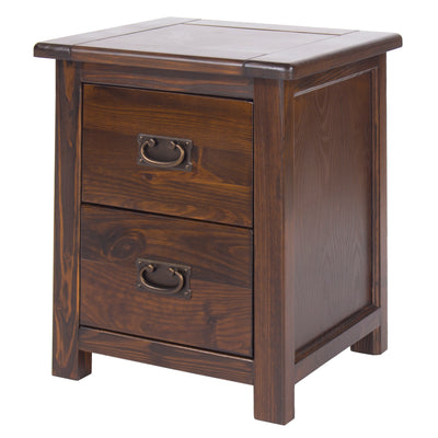 2 Drawer Dark Brown Cabinet