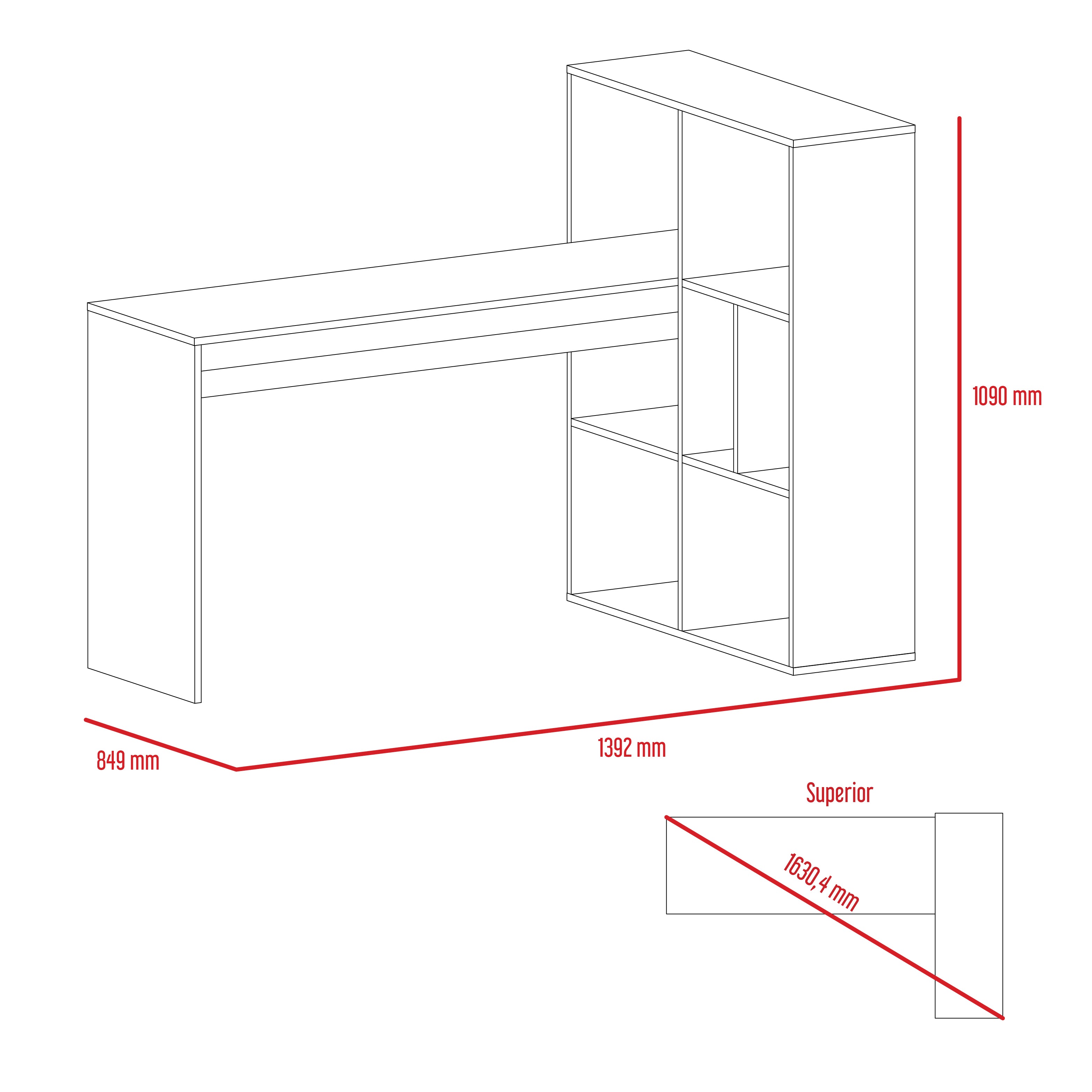 Corner Desk With Bookcase