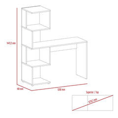 Desk With Tall Shelving Unit (Right Side)