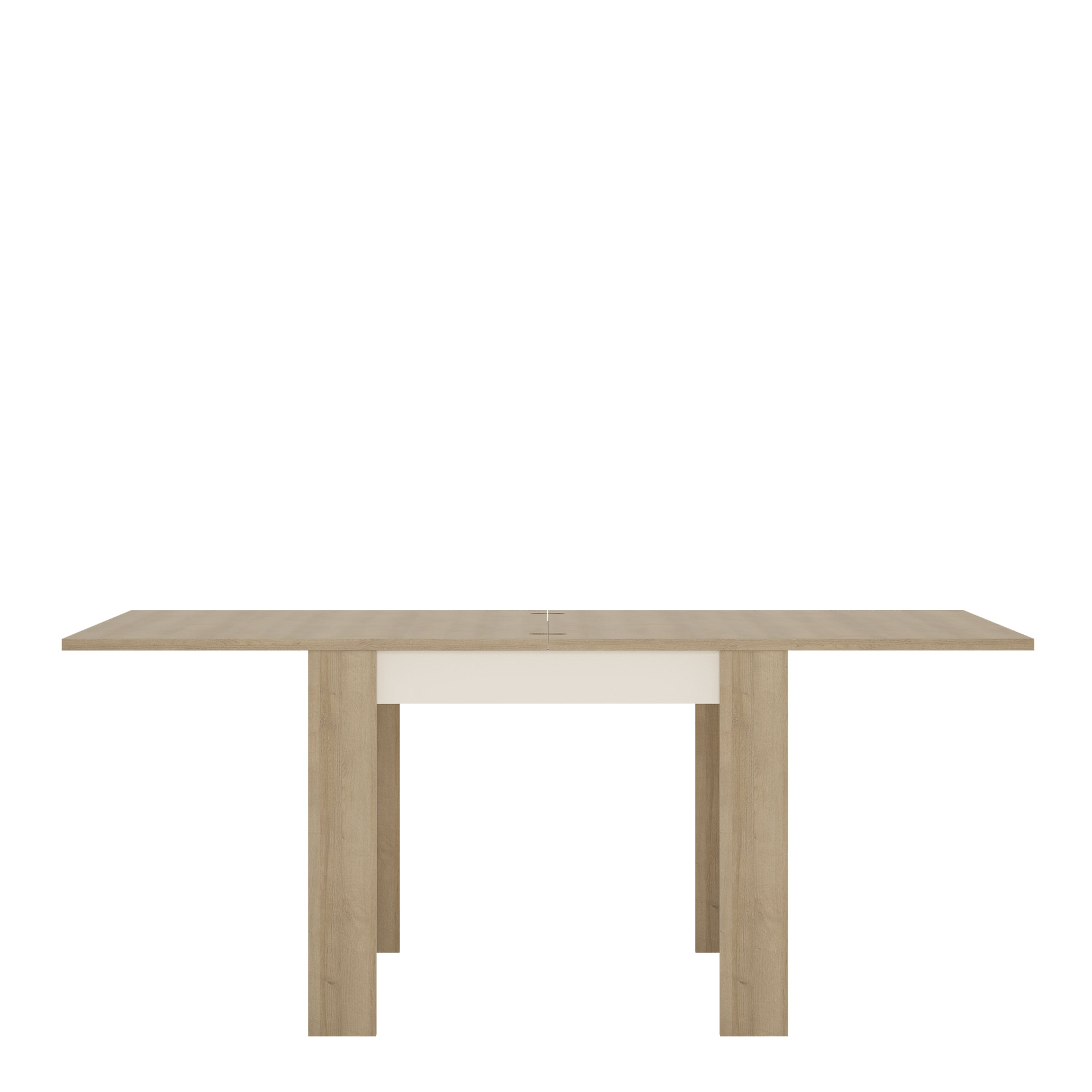 Lyon Small extending dining table 90/180cm in Riviera Oak/White High Gloss