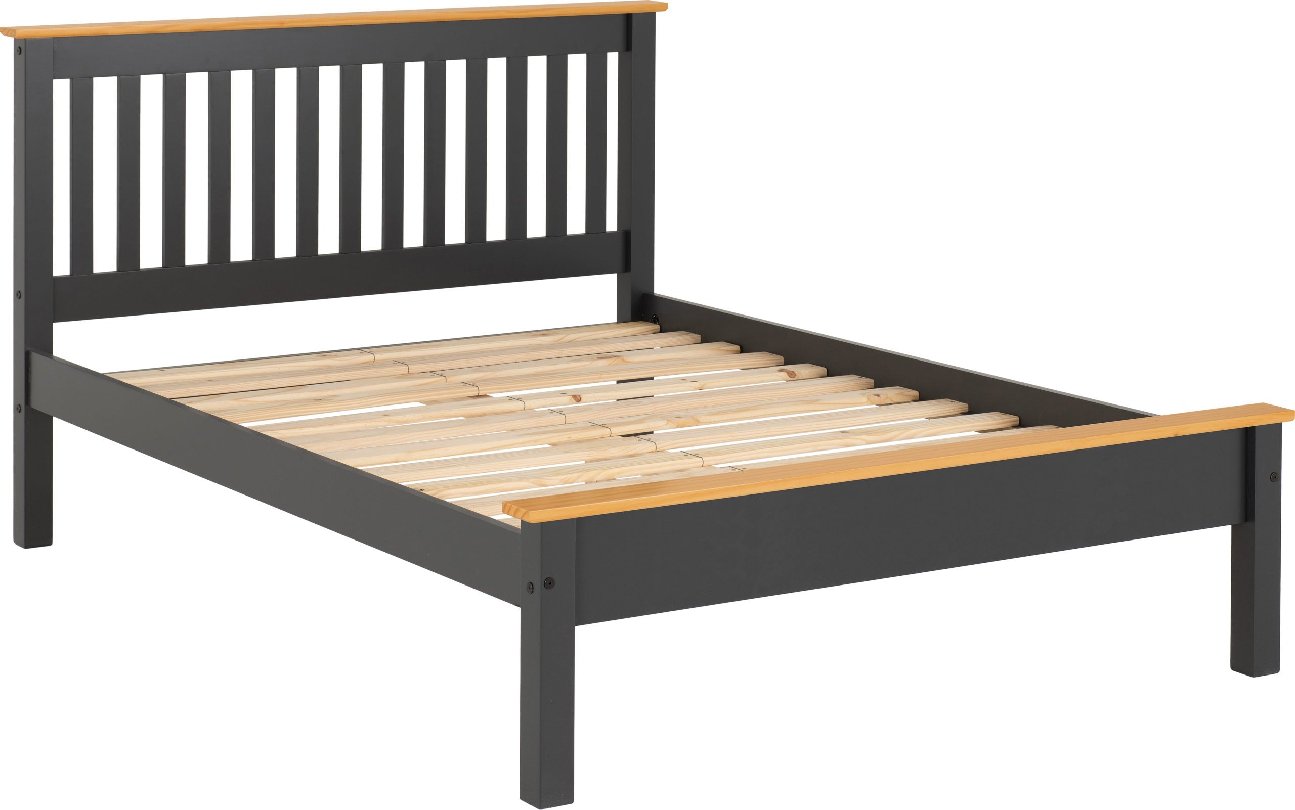 Monaco Wooden 5ft King Size Bed Frame Low Foot End