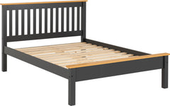 Monaco Wooden 5ft King Size Bed Frame Low Foot End