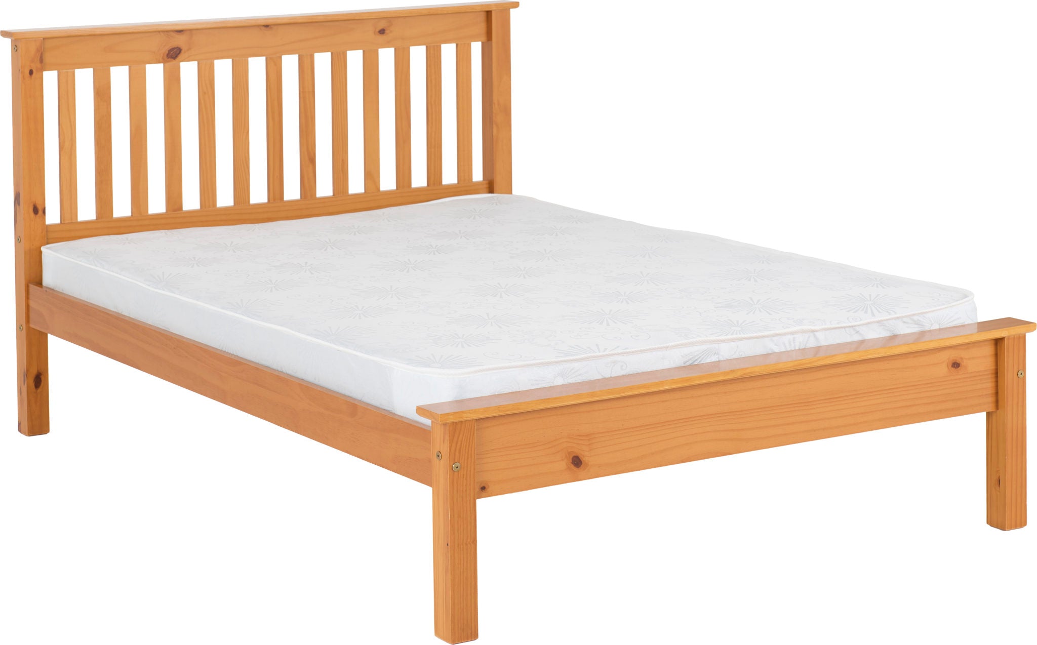 Monaco Wooden 5ft King Size Bed Frame Low Foot End
