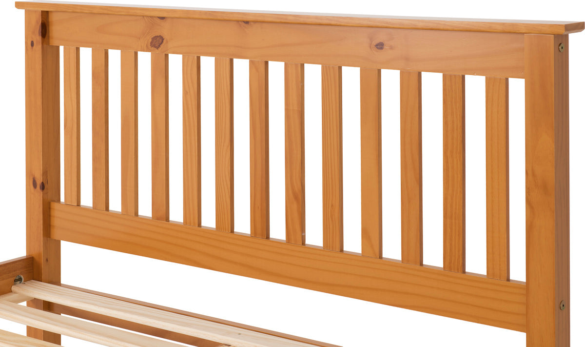 Monaco Wooden 5ft King Size Bed Frame Low Foot End